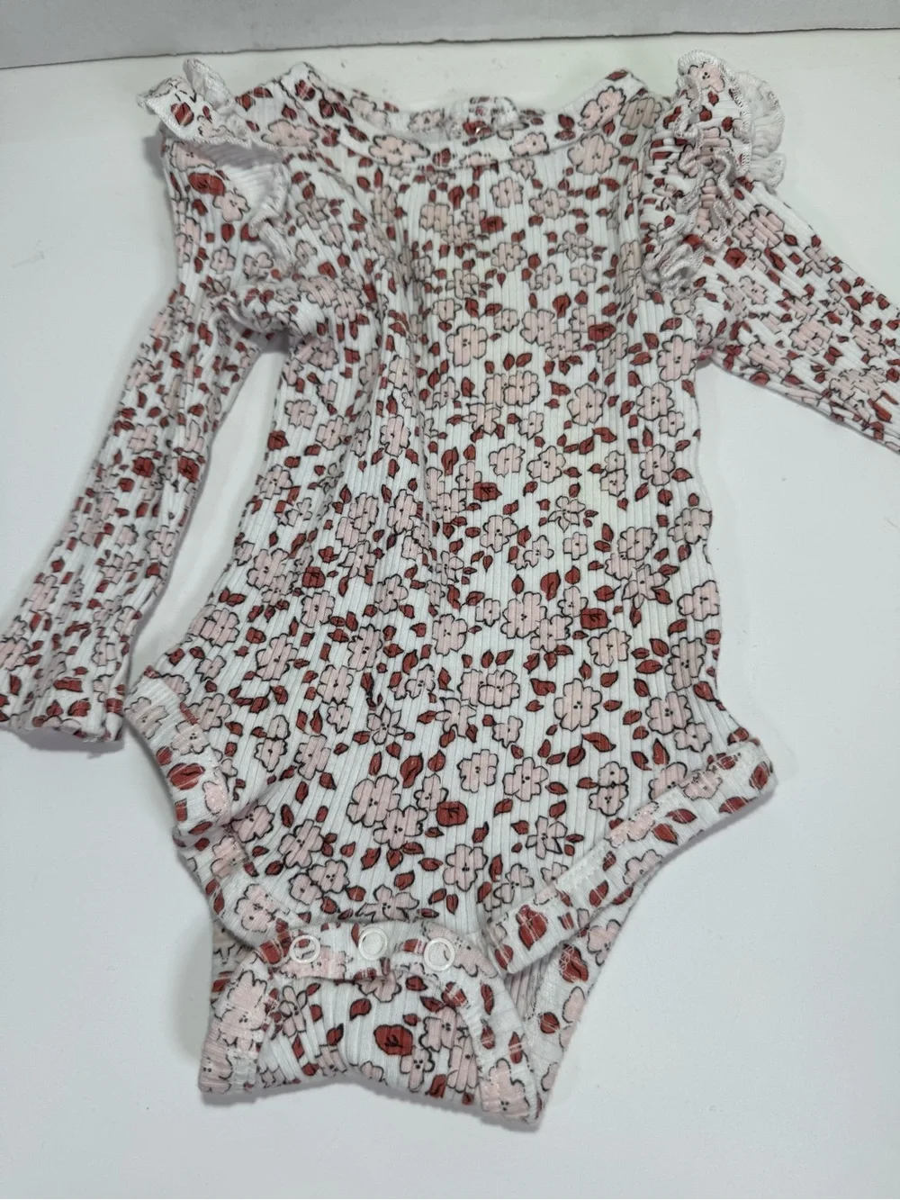 Infant 3-Pack Bodysuit & Dress Outfits in Green, White & Pink Floral